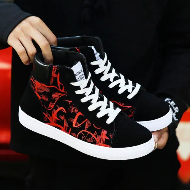 Abstract Canvas Sneakers