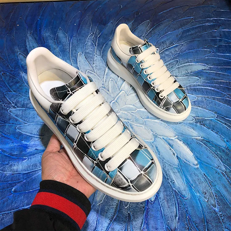 ALISANDRO MCQUEEN CAMO GRAFFITI URBAN DESIGN CHUNKY SOLE UNISEX SNEAKER