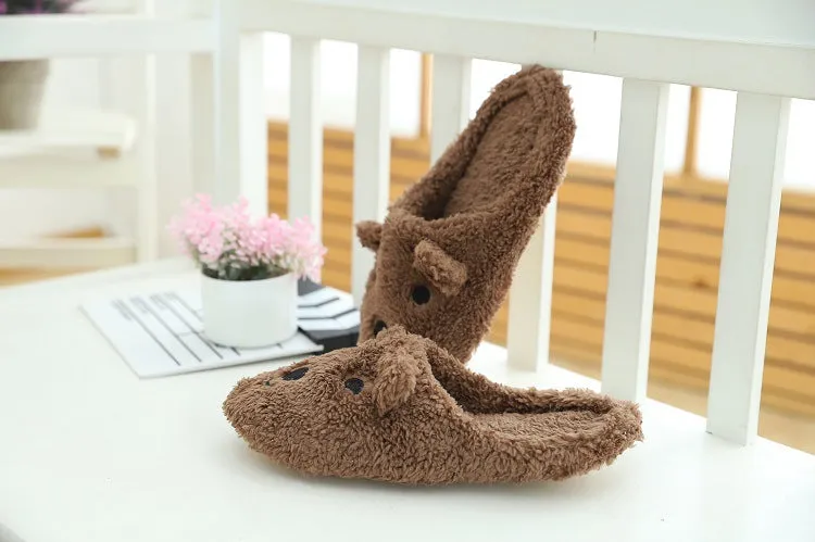 Animal Slippers Bear Home Slippers Spring Indoor Cute Cotton Slippers UGG Style