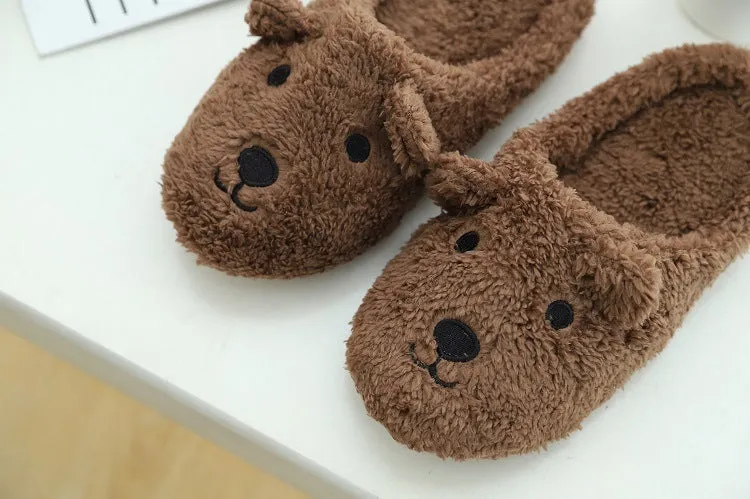 Animal Slippers Bear Home Slippers Spring Indoor Cute Cotton Slippers UGG Style