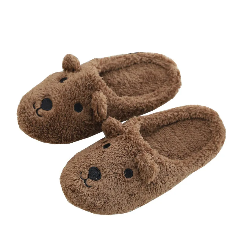Animal Slippers Bear Home Slippers Spring Indoor Cute Cotton Slippers UGG Style