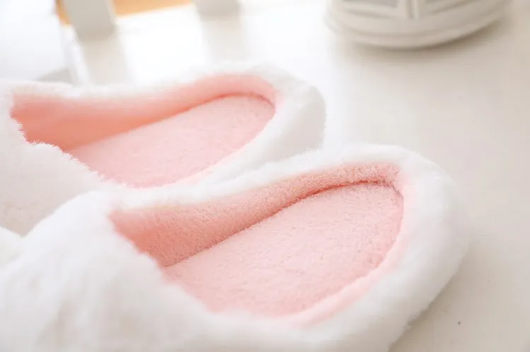 Animal Slippers Cartoon White Puppy Cute Indoor Female Slippers Non-slip UGG Style