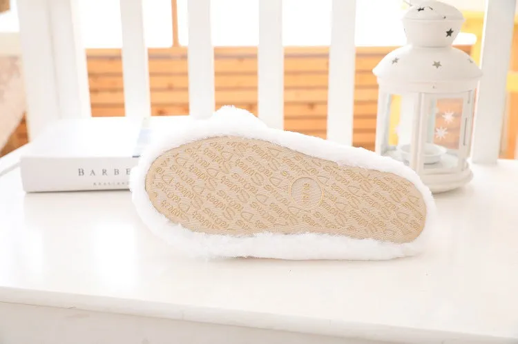 Animal Slippers Cartoon White Puppy Cute Indoor Female Slippers Non-slip UGG Style