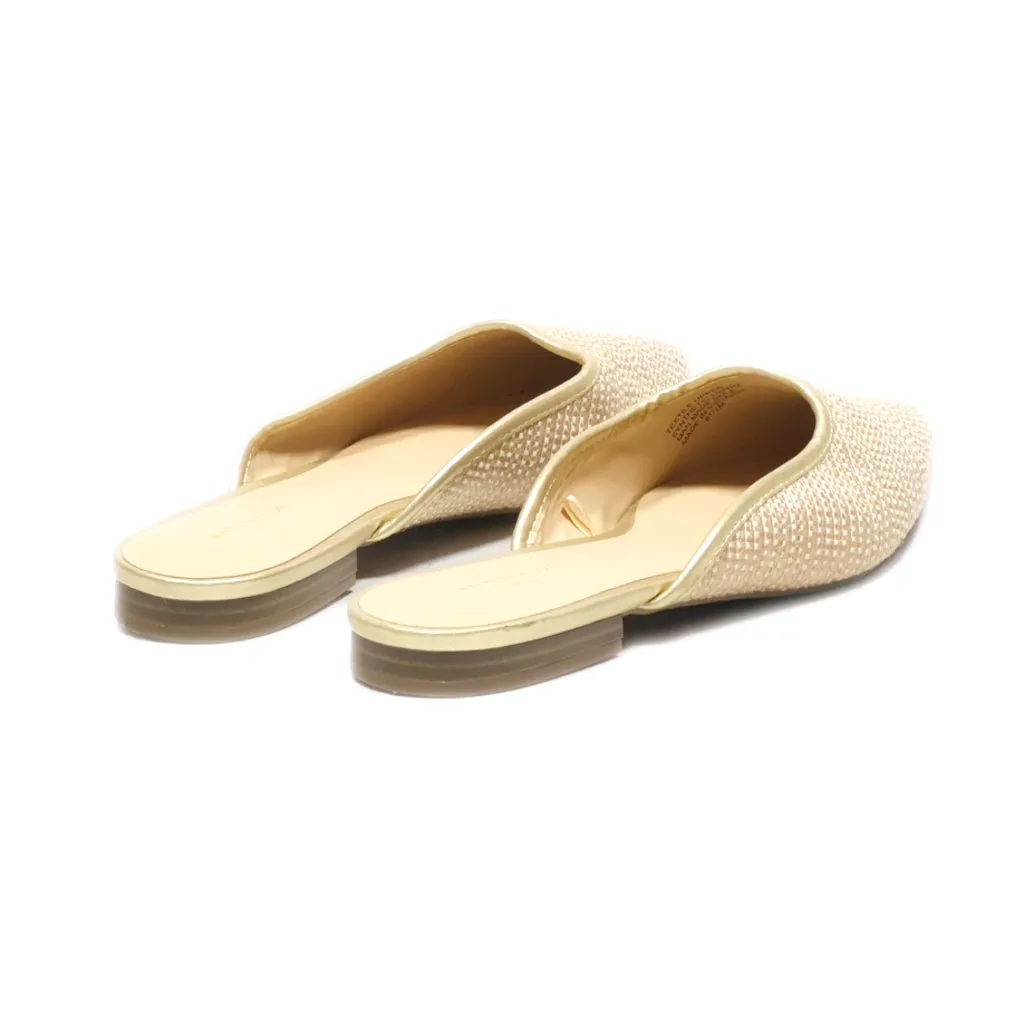 Ann Taylor Mules Fabric Beige Colour For Women