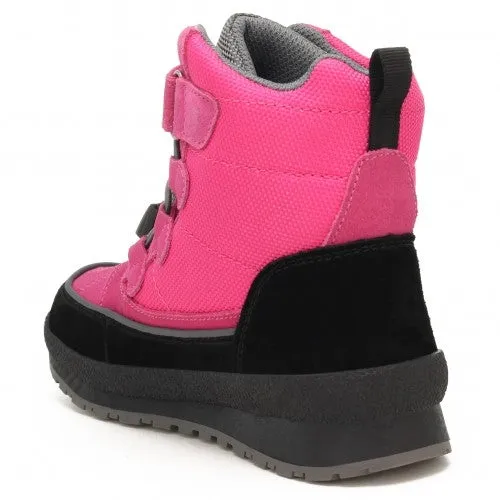 Bartek Girls' Pink and Black Insulated Ankle Boots | 17288002