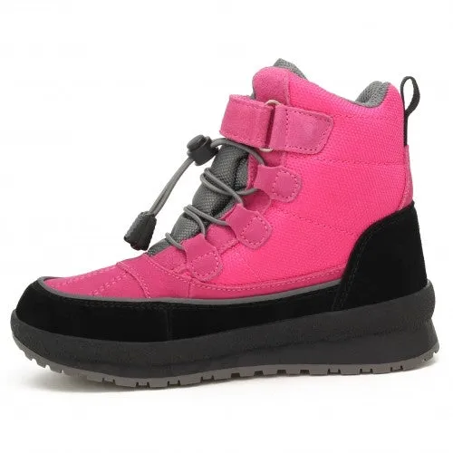 Bartek Girls' Pink and Black Insulated Ankle Boots | 17288002