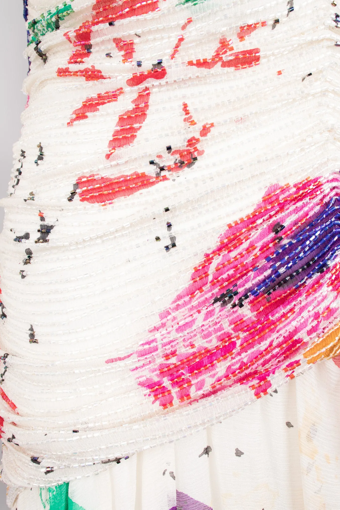 Beaded Abstract Paint Spatter Dress