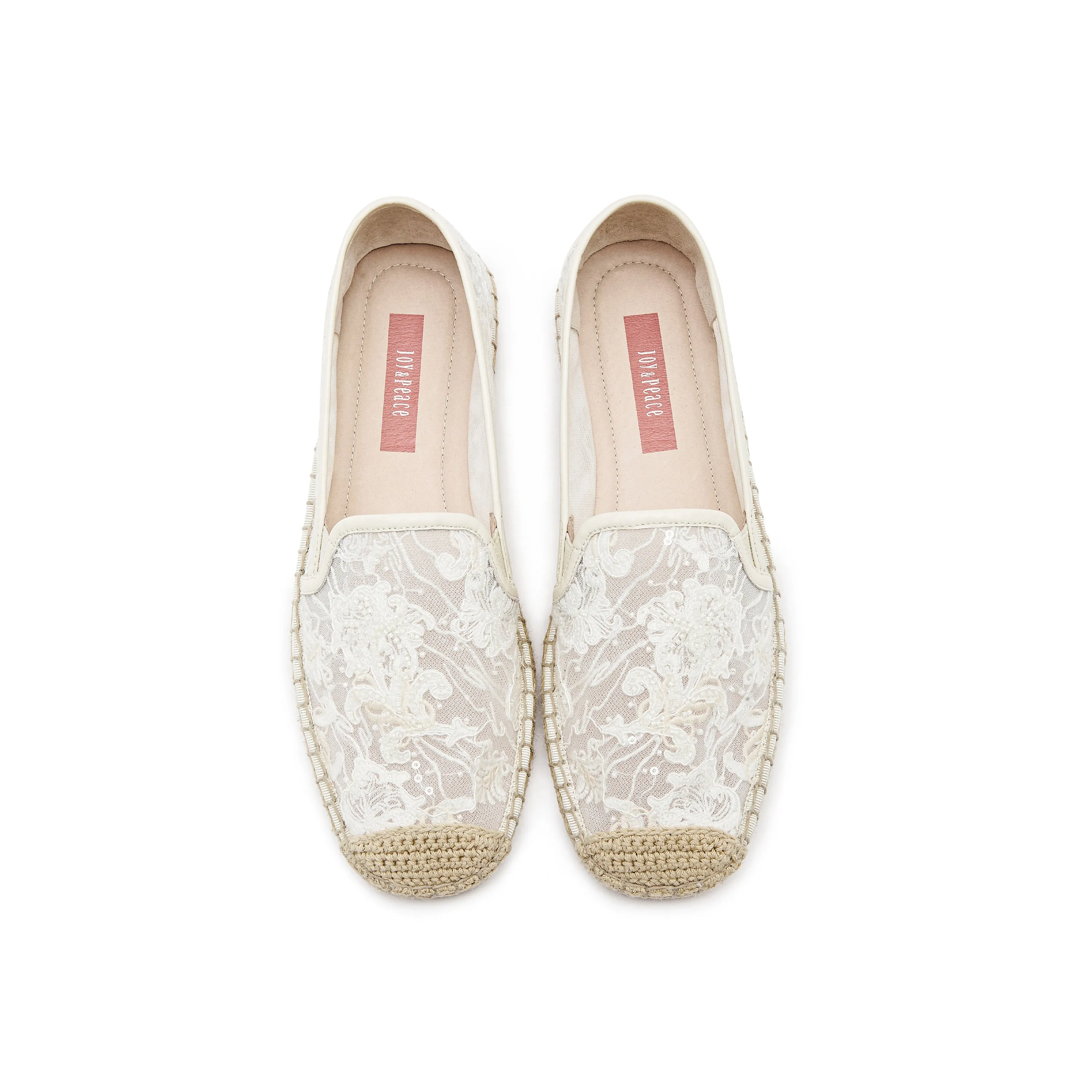 Beaded Lace Espadrilles