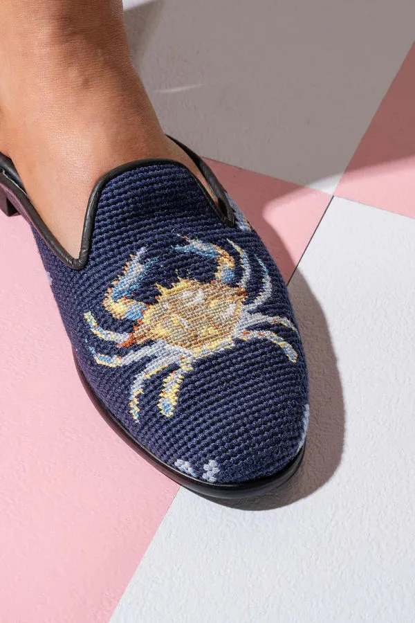 BY PAIGE - NEEDLEPOINT MULE  IN CRAB