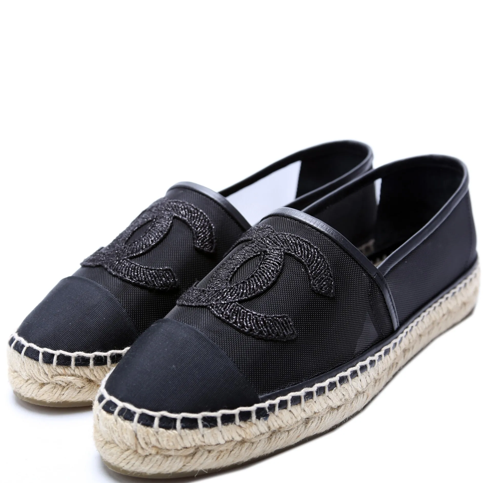 CC Beaded Mesh Espadrilles Size 38