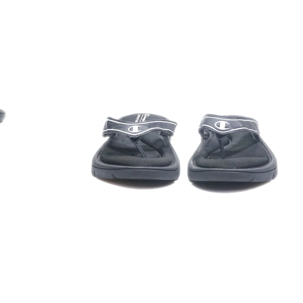Champion Slippers Fabric Black Colour For Women