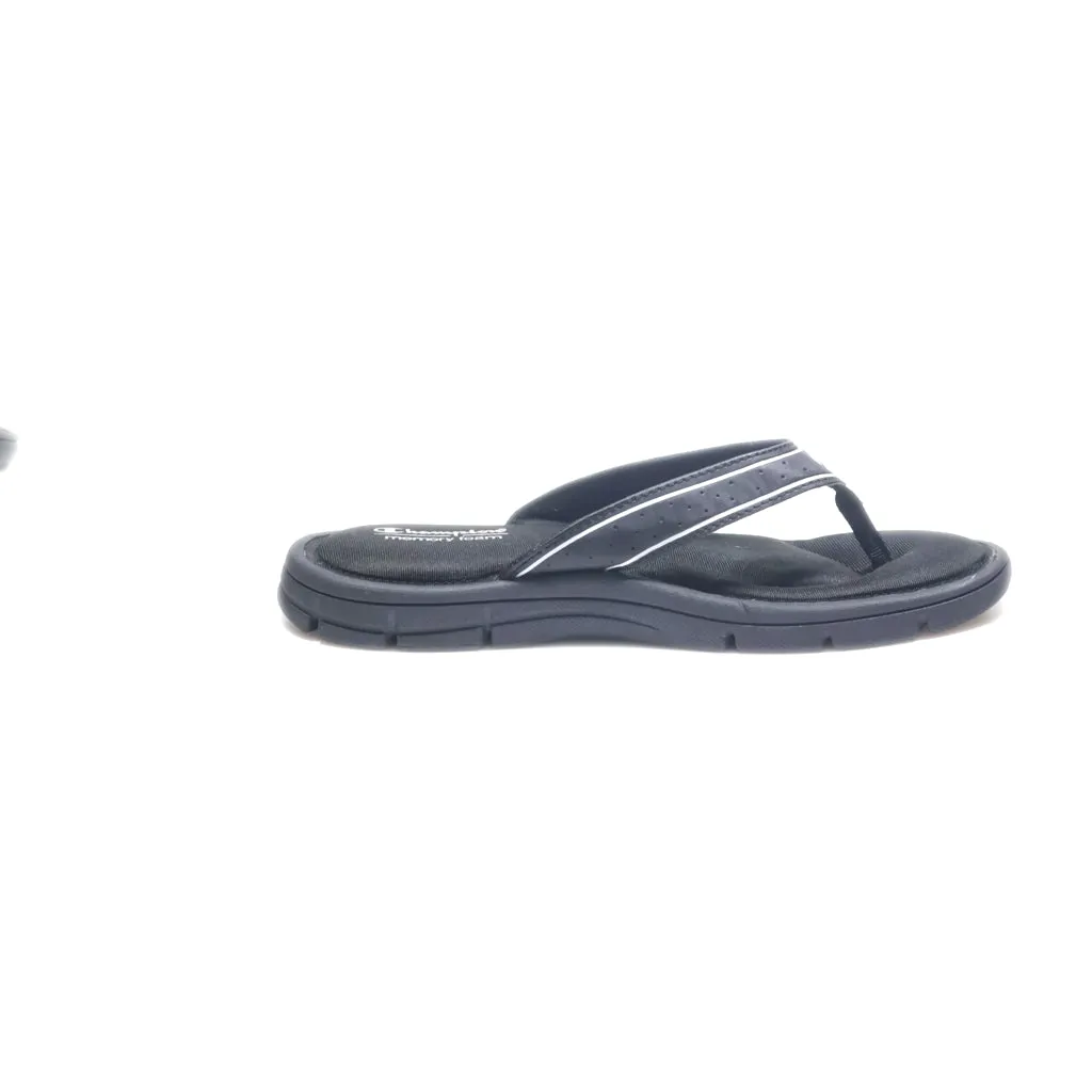 Champion Slippers Fabric Black Colour For Women