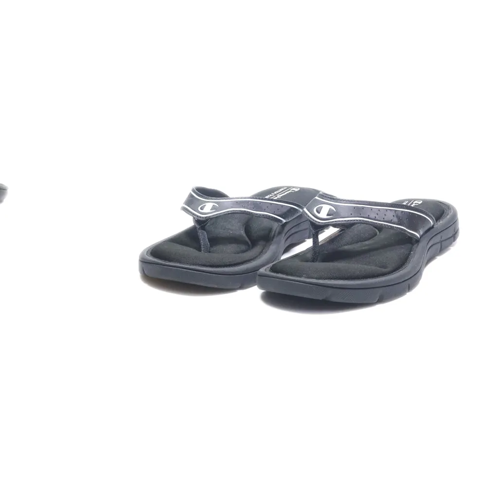 Champion Slippers Fabric Black Colour For Women