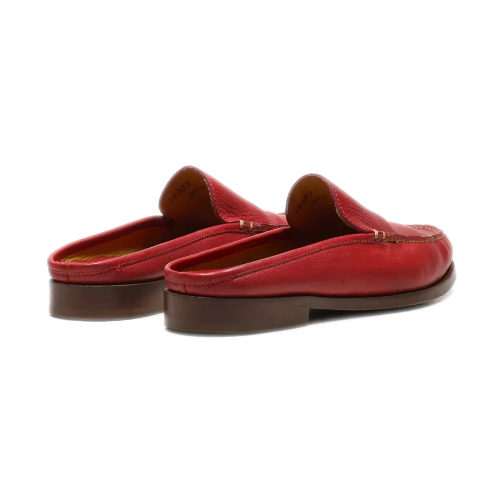 Cole Haan Mules Leather Red Colour For Women