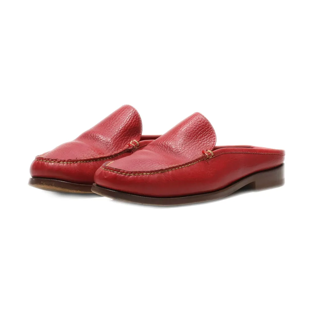 Cole Haan Mules Leather Red Colour For Women