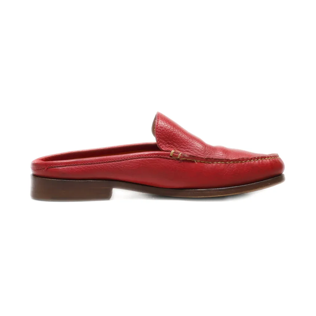 Cole Haan Mules Leather Red Colour For Women