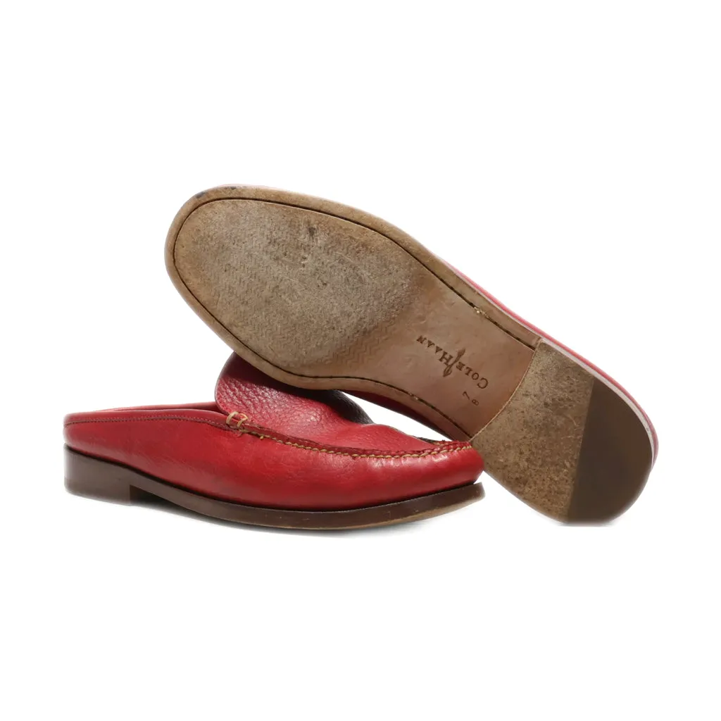 Cole Haan Mules Leather Red Colour For Women