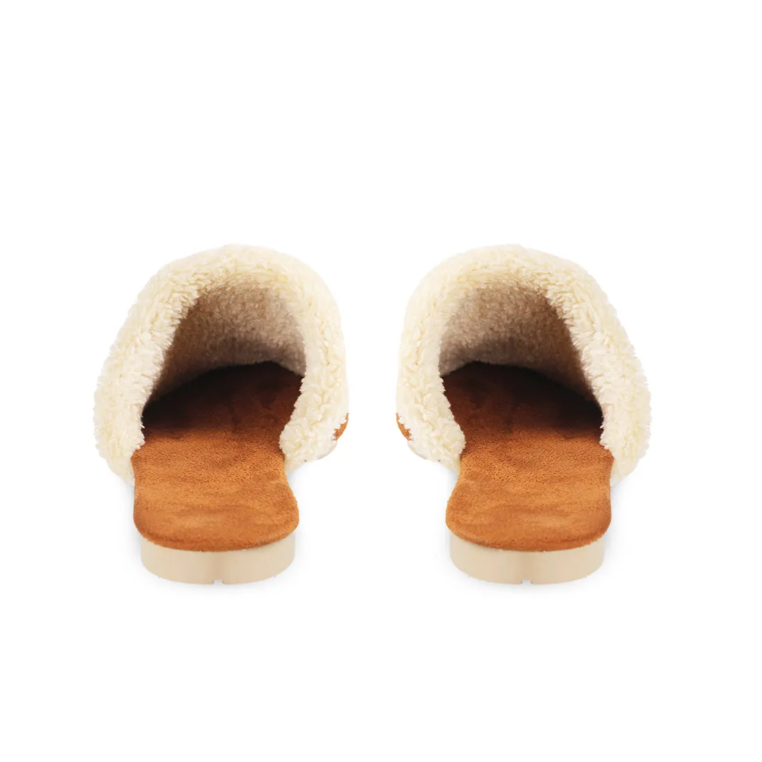 Colorful Dot Matrix Fur-Lined Mules