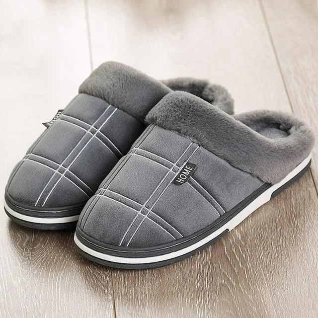 Cozy Gingham House Slippers for Warm Winter Comfort