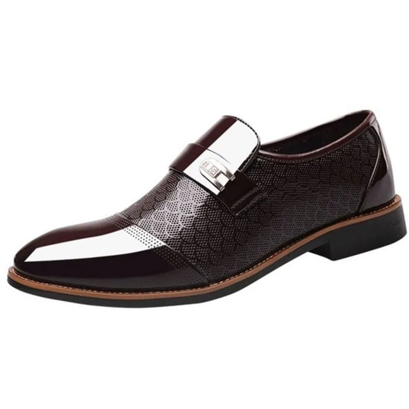 Embossed Men's Leather Shoes