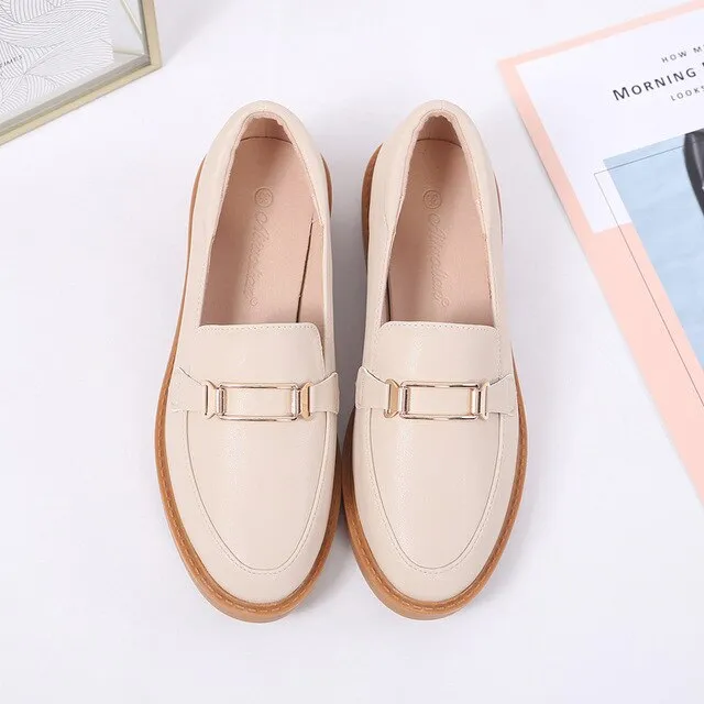 European and American fashion women's shoes retro loaferflate small leather shoes light-mouthed single shoes