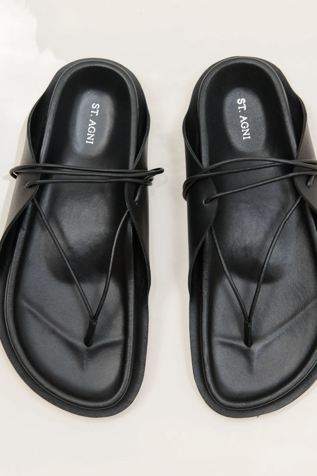 Everyday Tie Up Sandals - Black