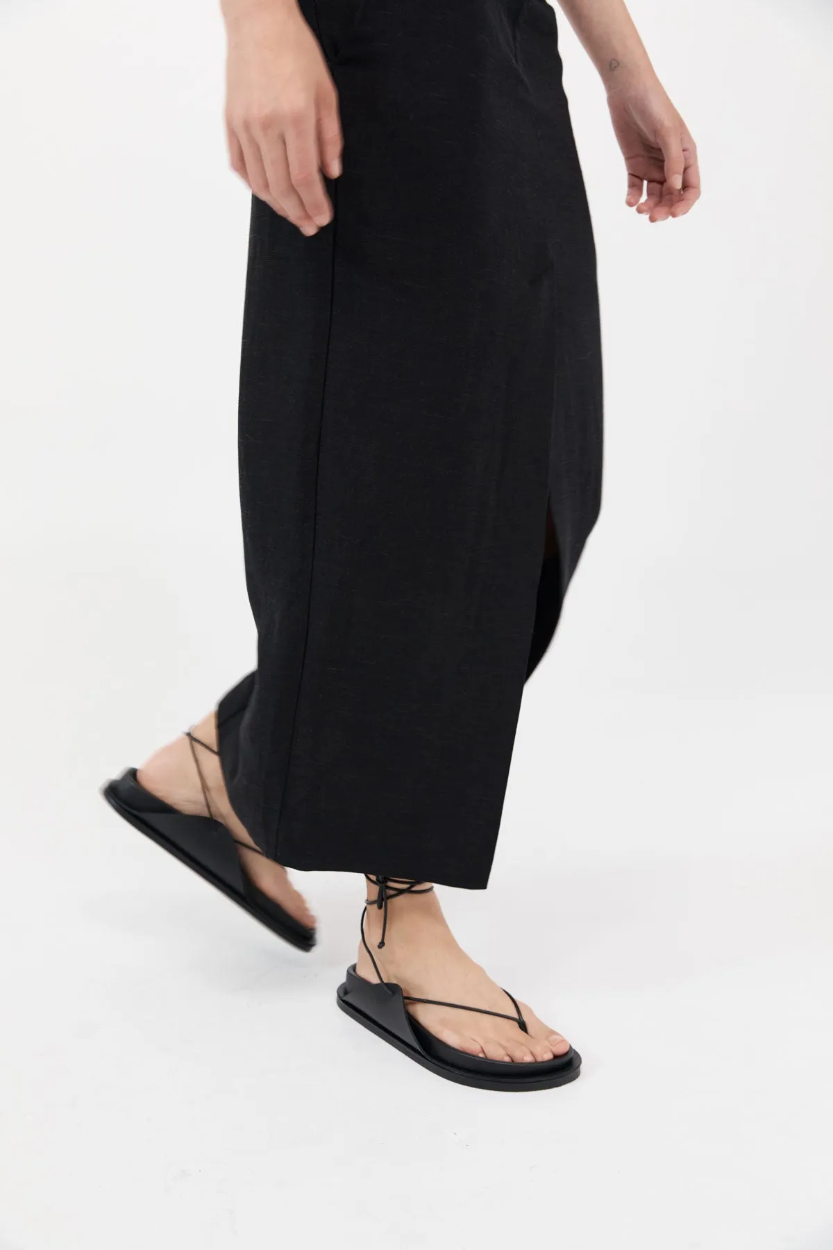 Everyday Tie Up Sandals - Black