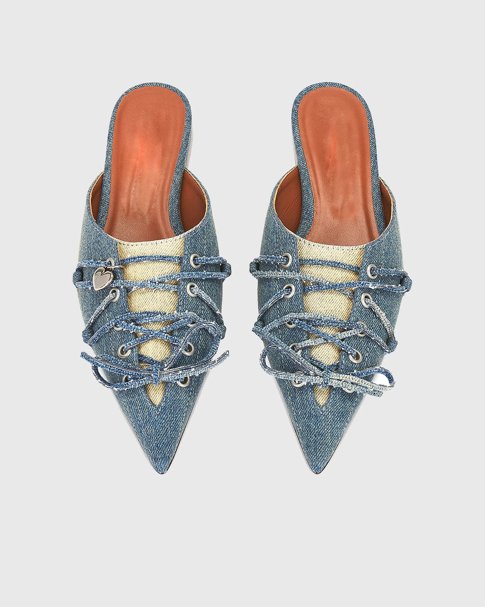 Fernanda Denim Cowboy Mules