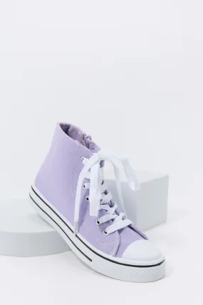 Girls High Top Lace Up Sneaker
