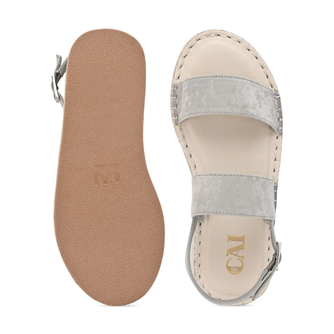 Grey Strapped Espadrille