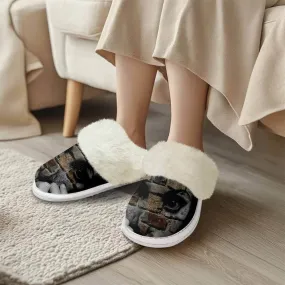 Horror Wall Face Keep Warm Cotton Slippers