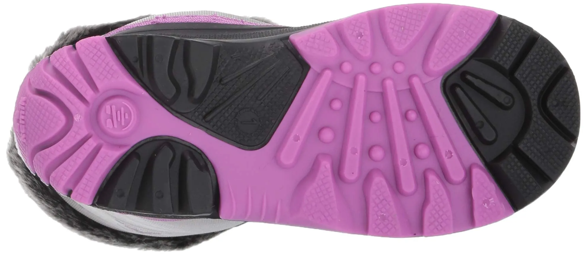 Kamik Kids' Snowgypsy3 Snow Boot Grey Purple Waterproof Rounded Toe Snow Boots