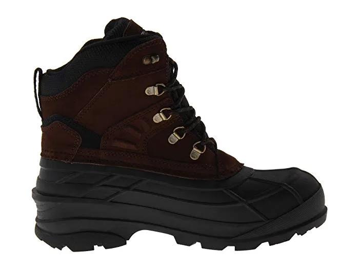 Kamik Men's Fargo Boot Dark Brown Waterproof Lace Up Winter Snow Ankle Boots