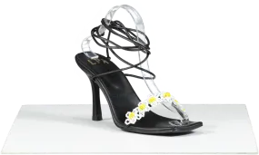 LPA Black Beaded Daisy Sandal UK 6