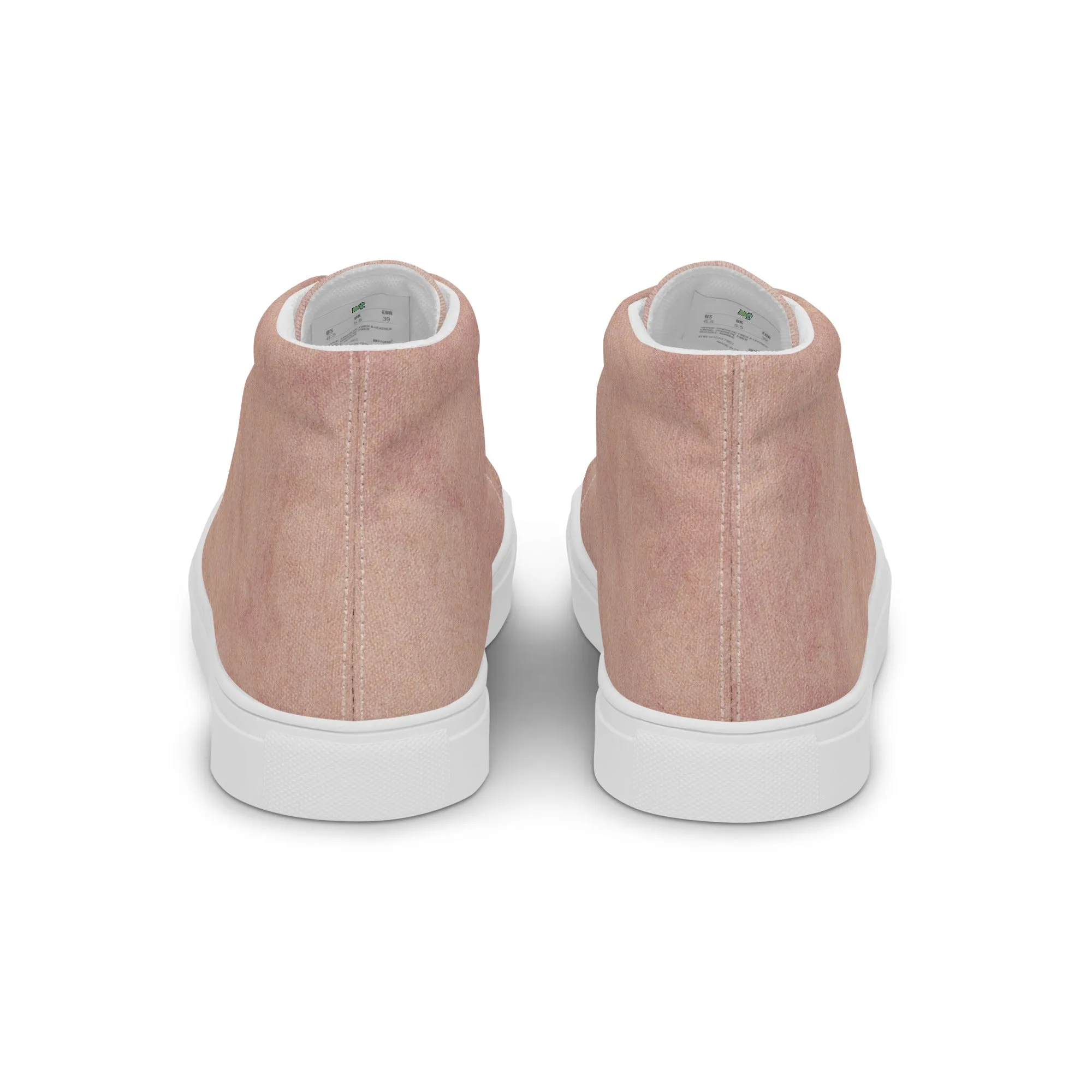 Men's Urban Pink high top canvas shoes