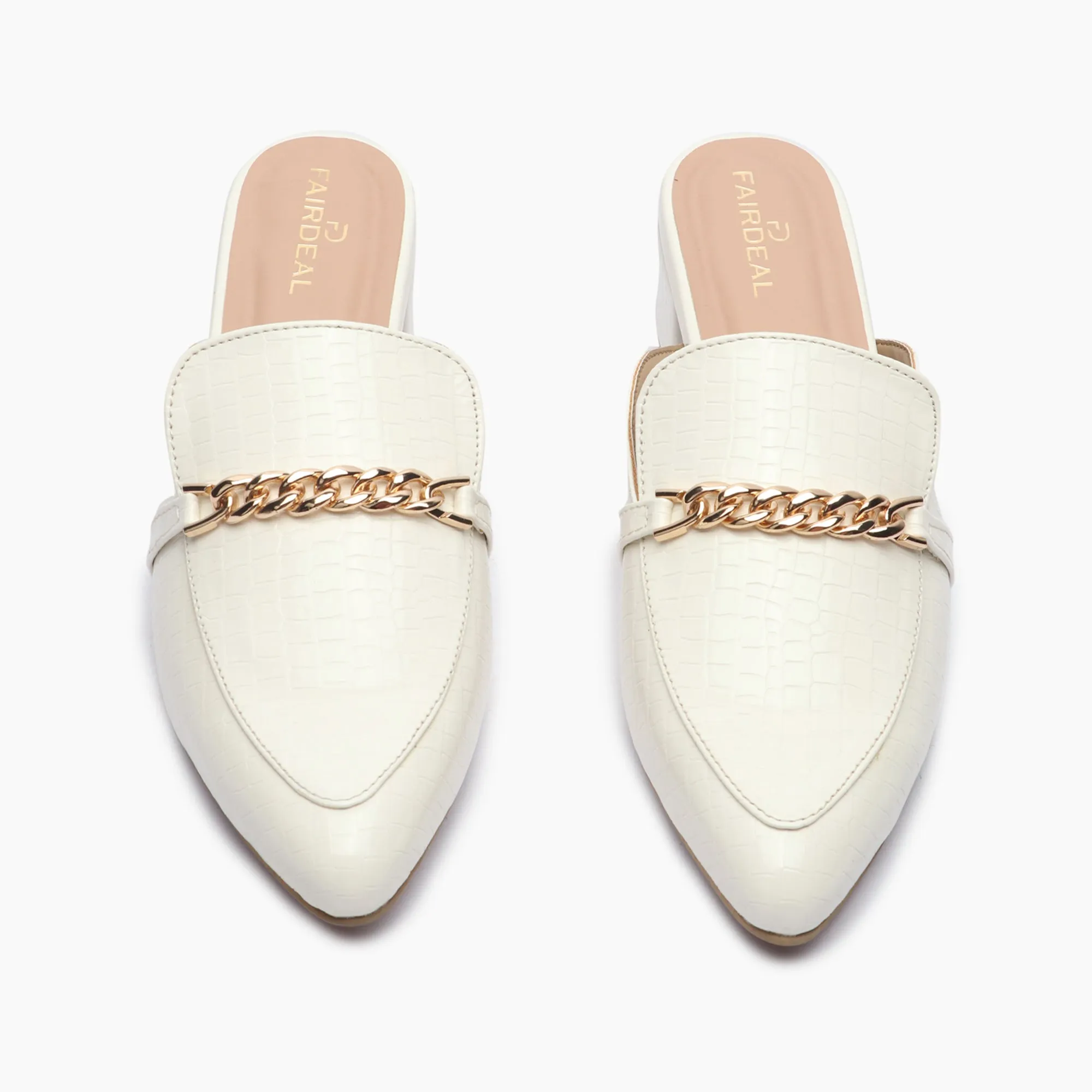 Patent Block Heel Pointed Mules