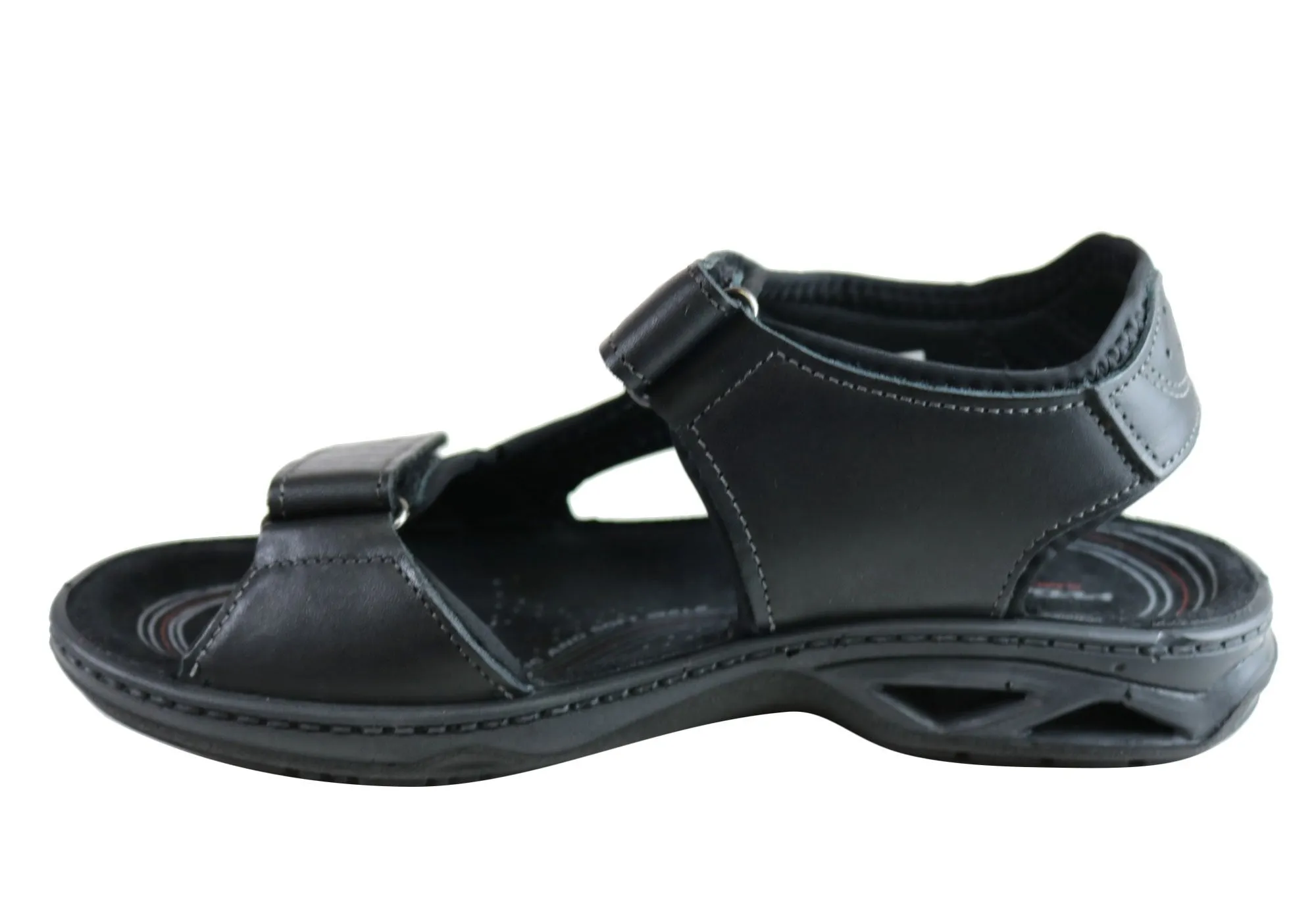 Pegada Thompson Mens Leather Comfort Cushioned Sandals Made In Brazil