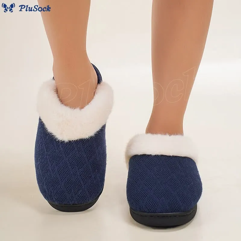Plus Size Warm V Shaped Slippers