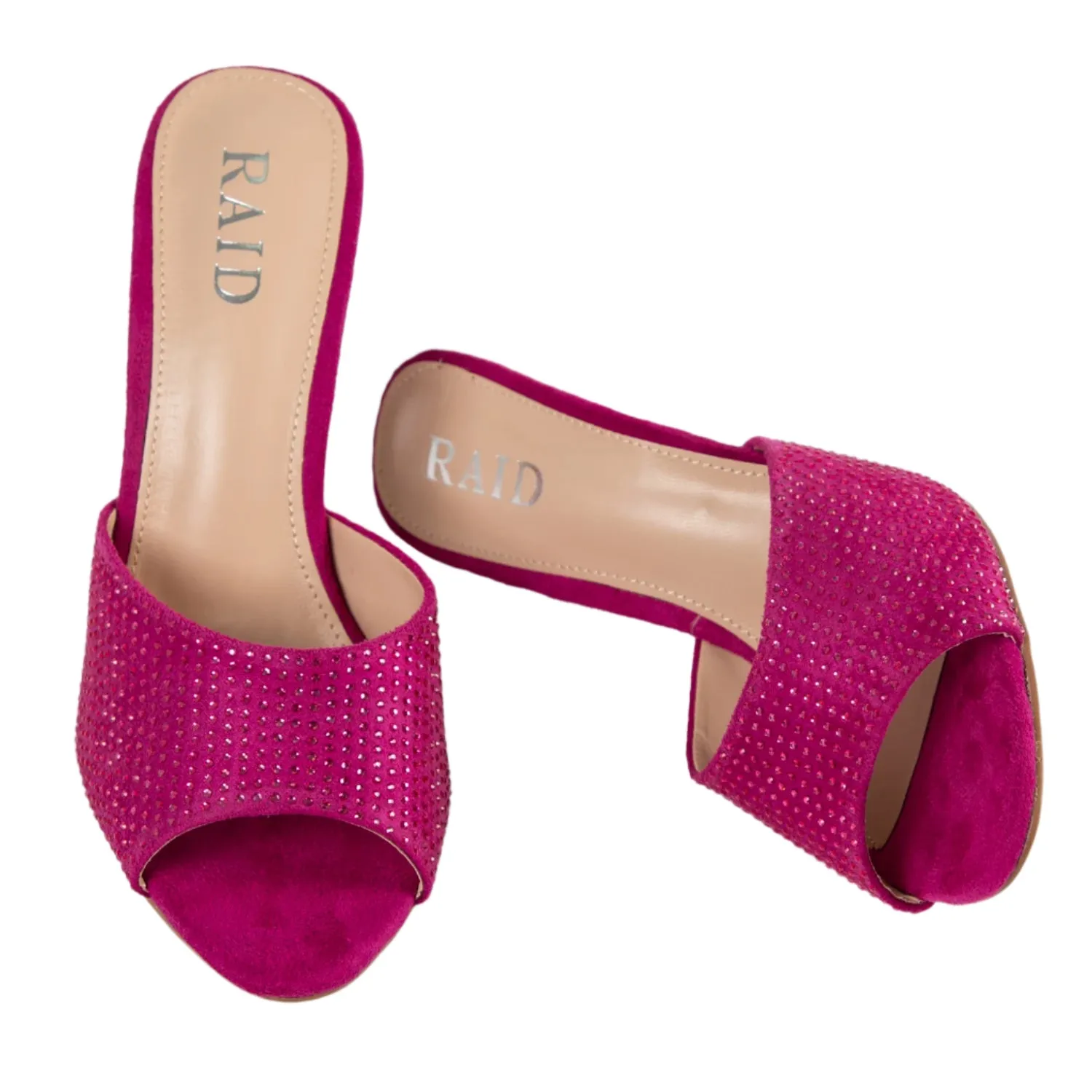 RAID Aamirah Heeled Mule in Dark Pink