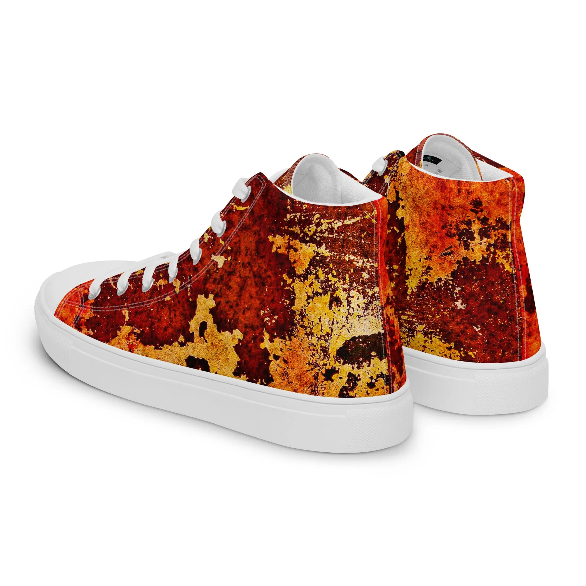 Rust - Men's High Top Canvas Shoes
