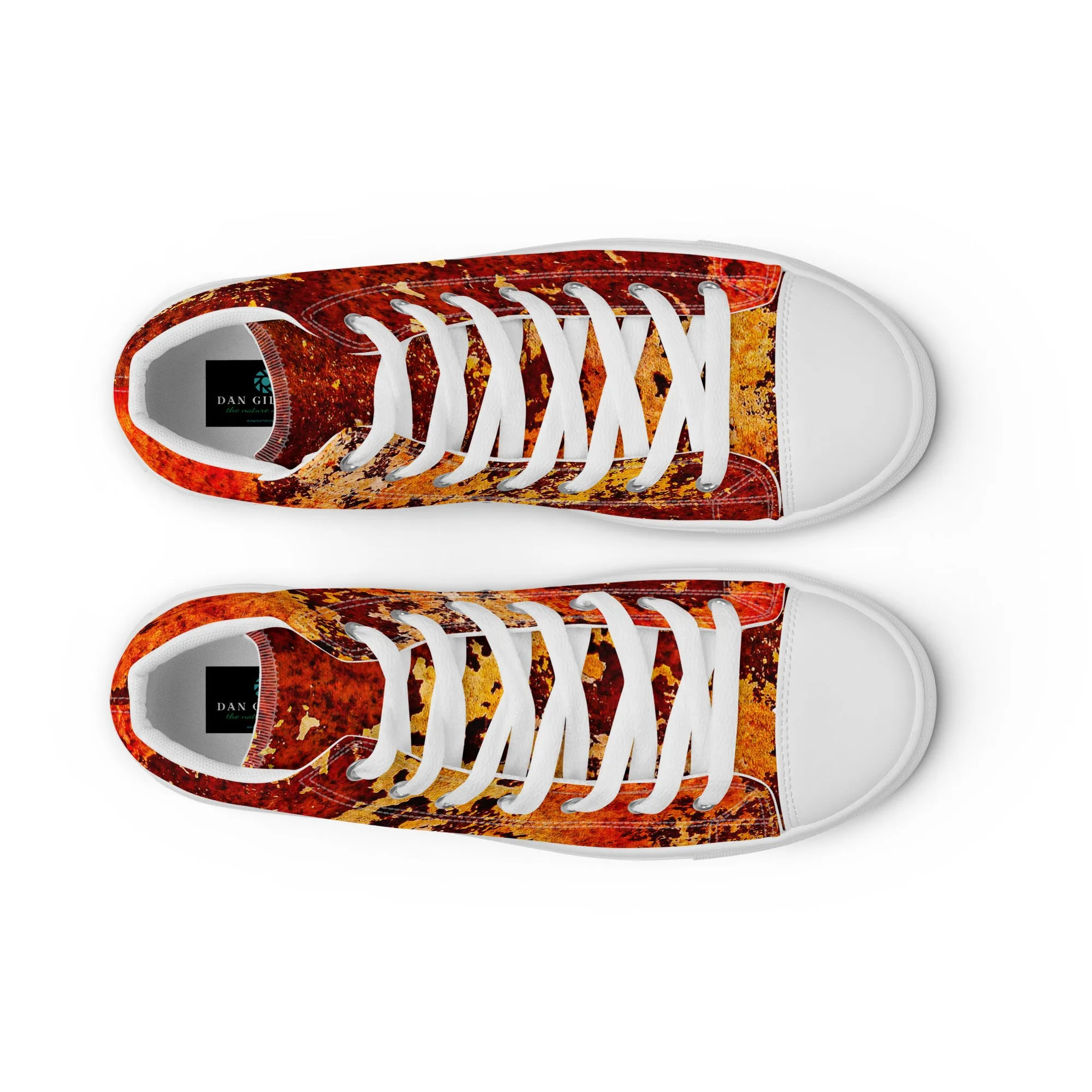 Rust - Men's High Top Canvas Shoes