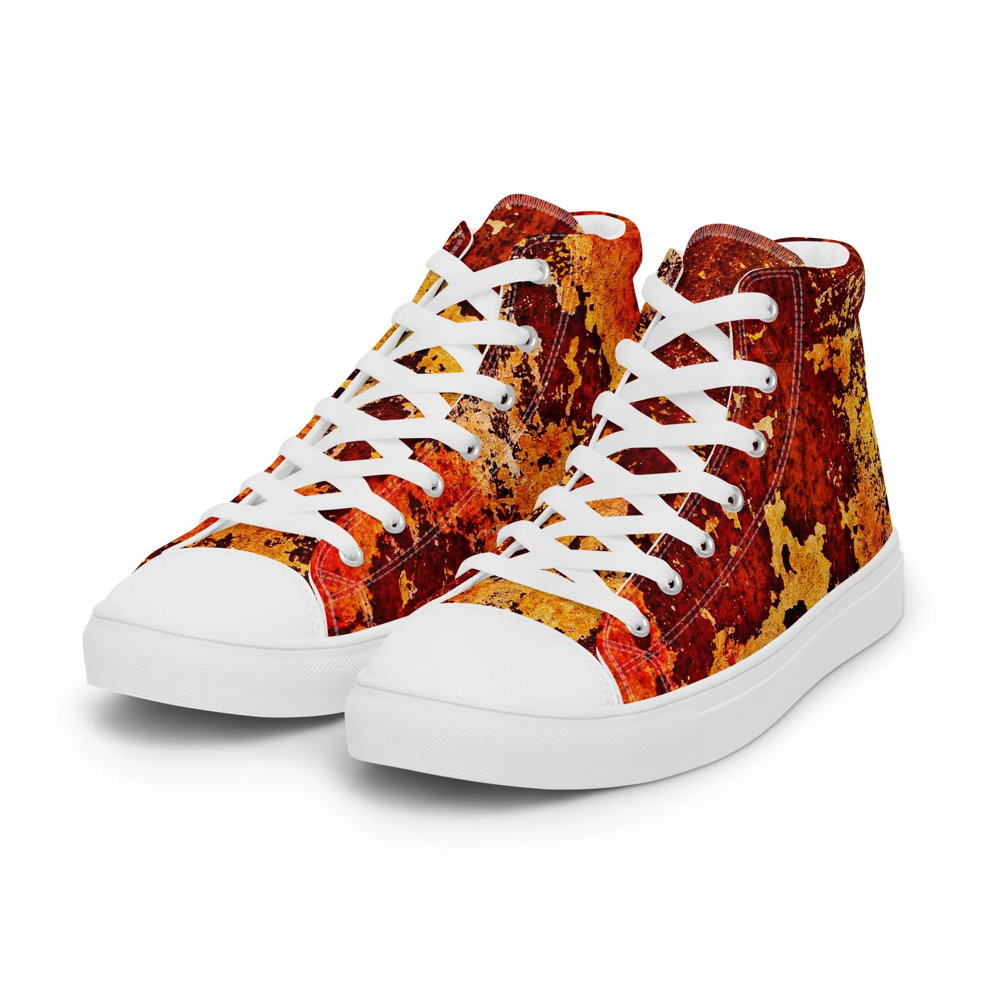 Rust - Women’s High Top Canvas Shoes