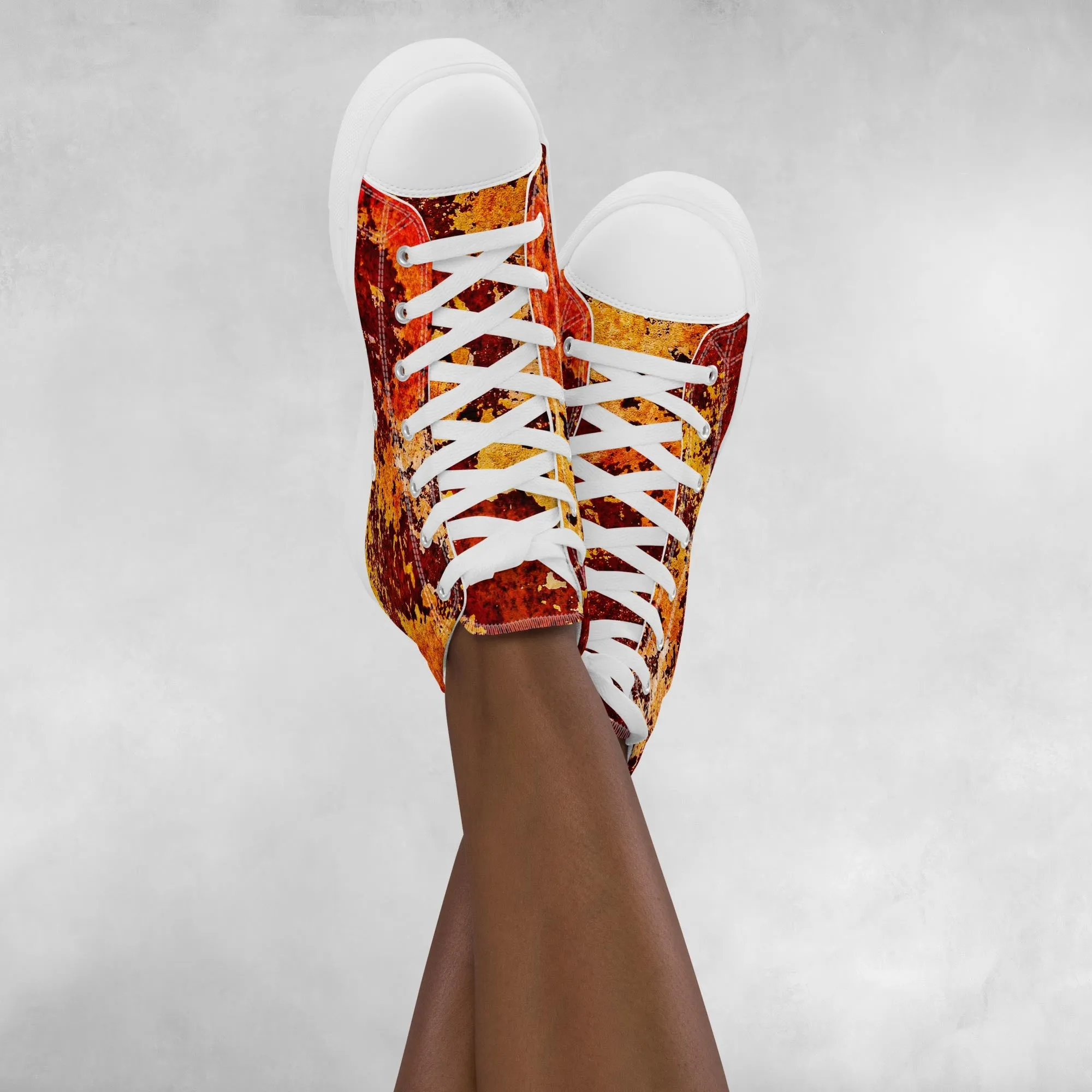Rust - Women’s High Top Canvas Shoes