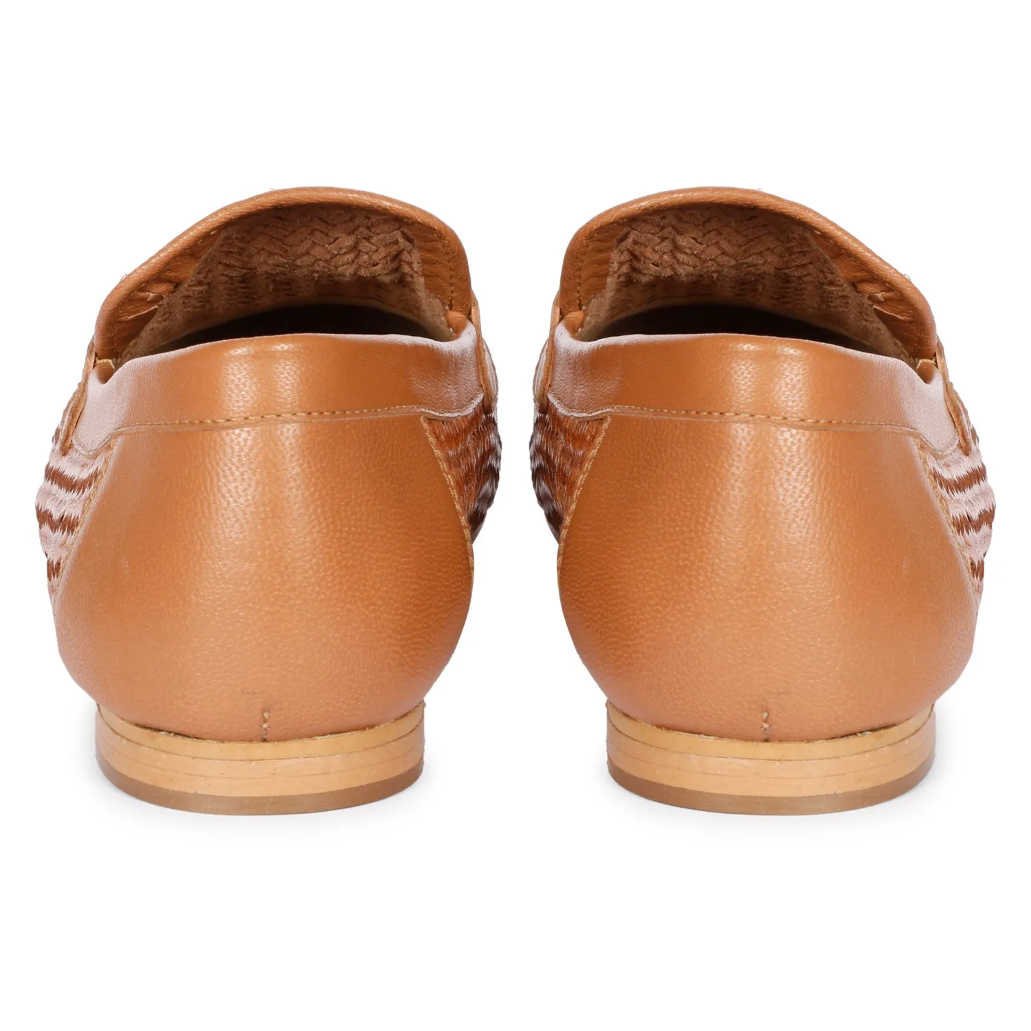 Saint Marisa Cuoio Woven Moccasins