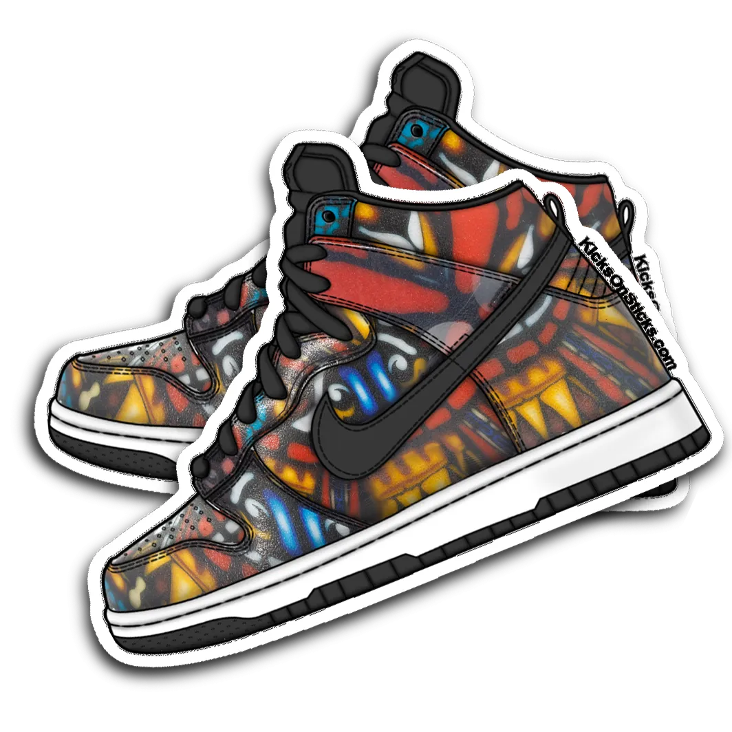 SB Dunk High "Stained Glass" Sneaker Sticker