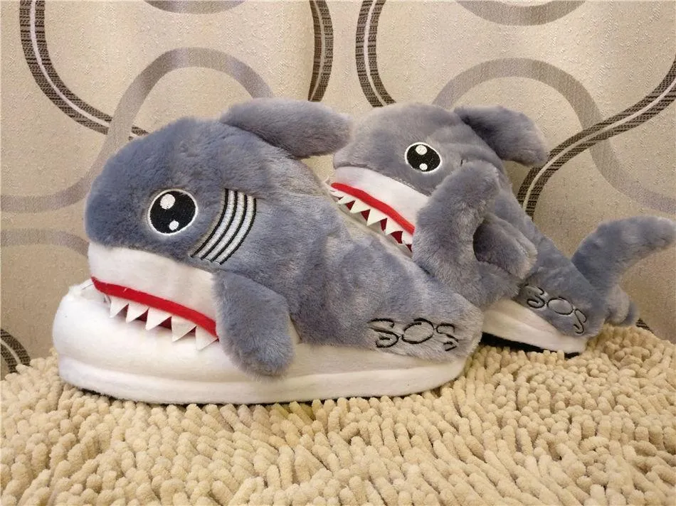 Shark Bite Warm Indoor Slippers