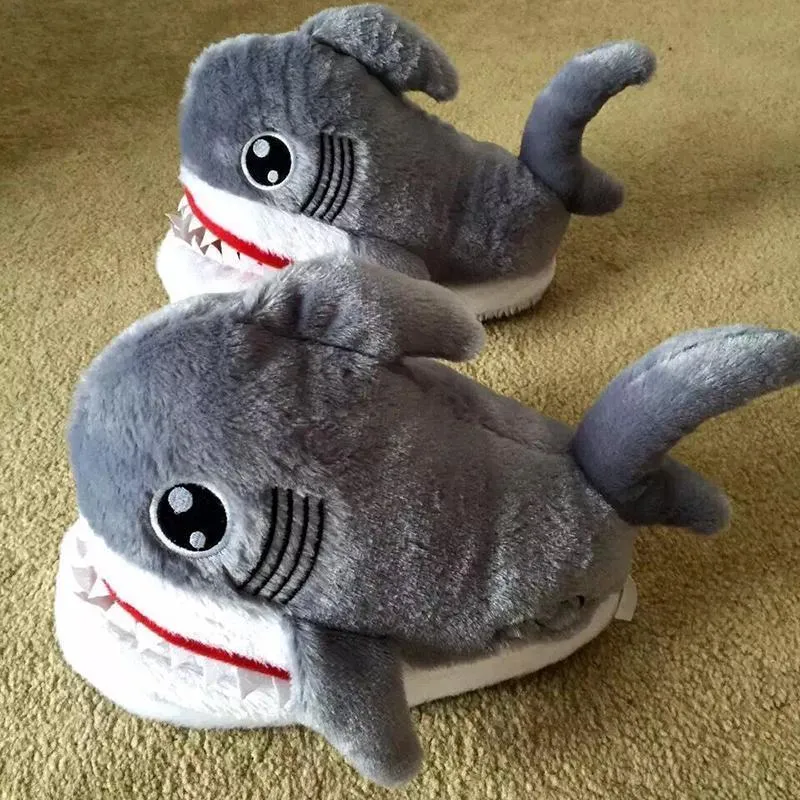 Shark Bite Warm Indoor Slippers