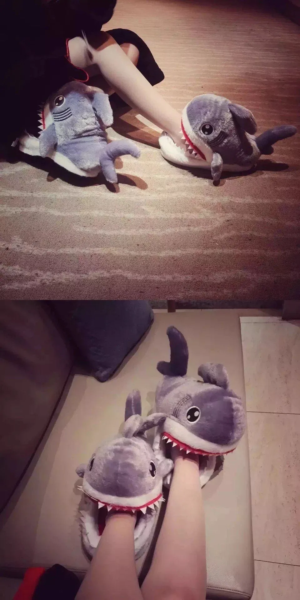 Shark Bite Warm Indoor Slippers