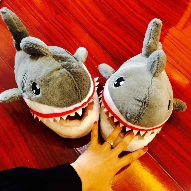 Shark Bite Warm Indoor Slippers