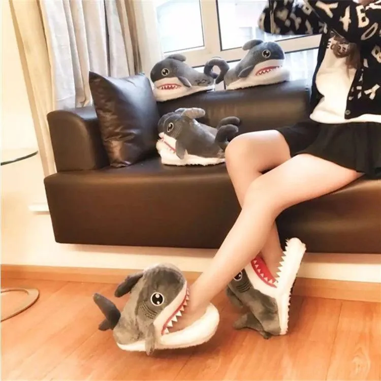 Shark Bite Warm Indoor Slippers